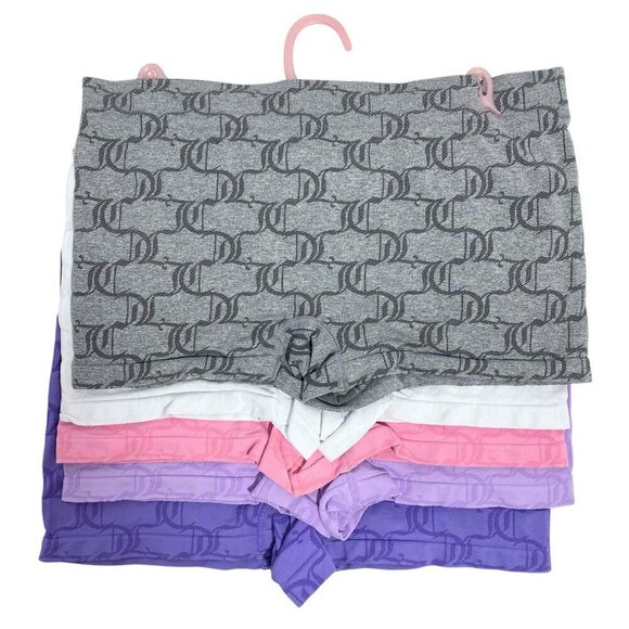Juicy Couture Purple Pink White Gray Seamless Panty Shorts Underwear Set Size L - Picture 3 of 6